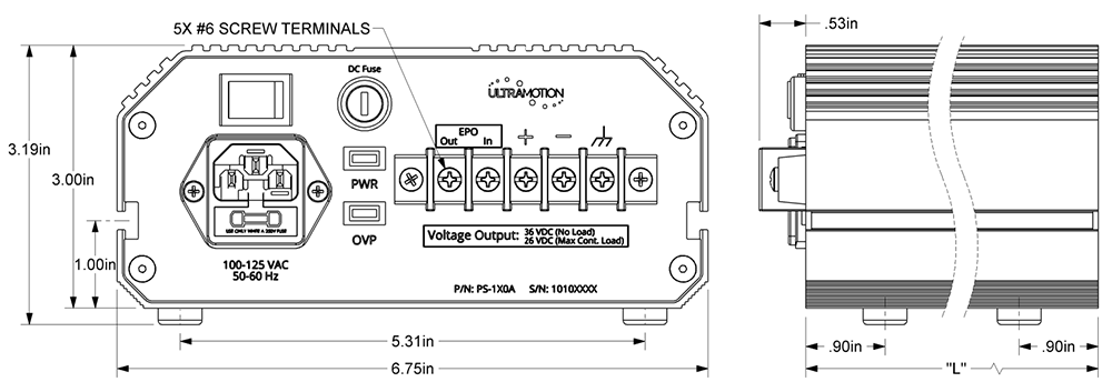 power supply unit dimensions